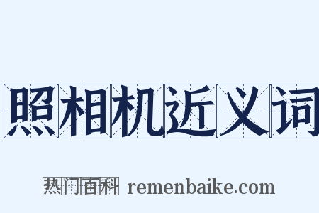 照相机近义词是什么意思的图片